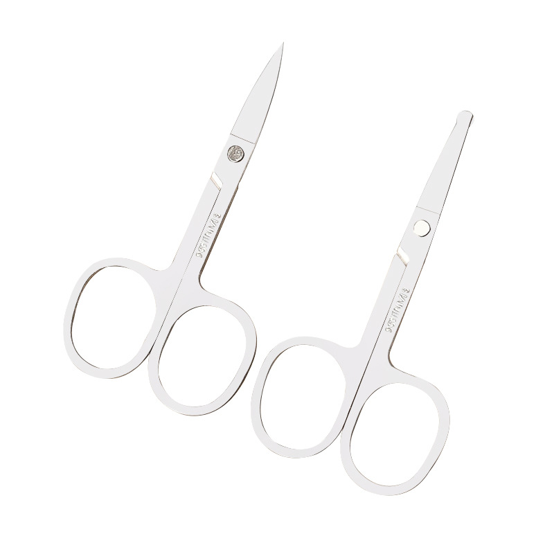 Eyebrow Scissors A-Cut Sharp Beauty Tool Household Pointed Eyebrow Trimming Scissors Nose Hair Scissors Stainless Steel Small Scissors