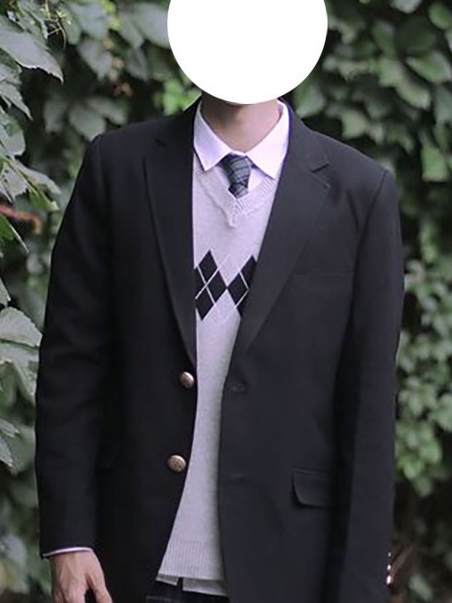 Preppy Style Boys DK Uniform Suit JK Loose Outwear Class Uniform College Uniform Basic Autumn and Winter Black Suit
