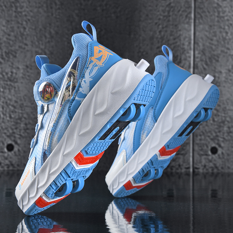 Обувь Emog heloo, четырехколесные роликовые обуви для мальчиков и девочек с колесами