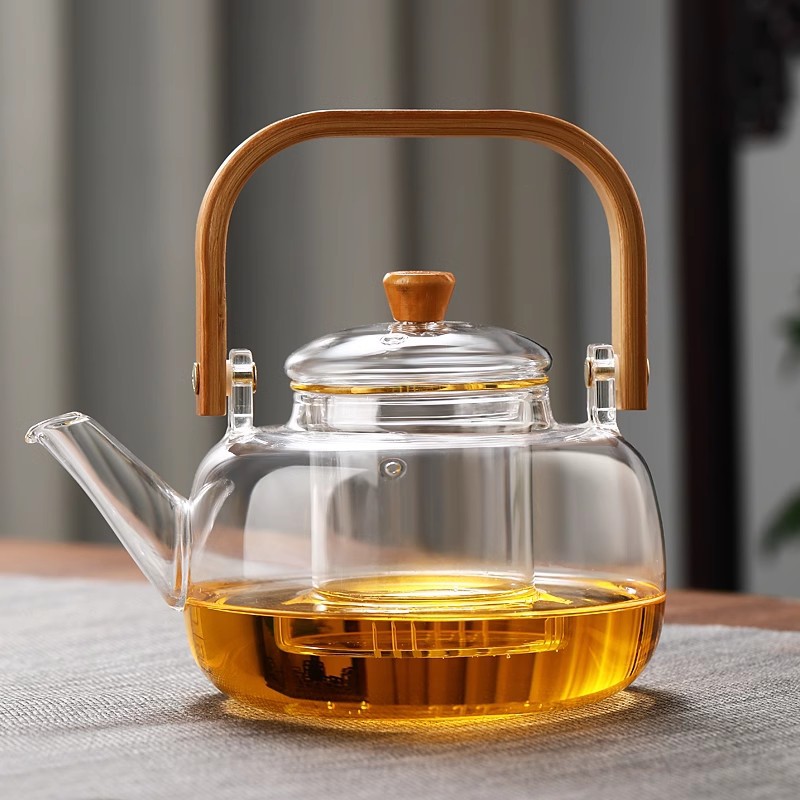 Чайник для заваривания на плиту, жаропрочный стеклянный чайник с ручкой, бытовой электрический керамический чайник, набор для чая