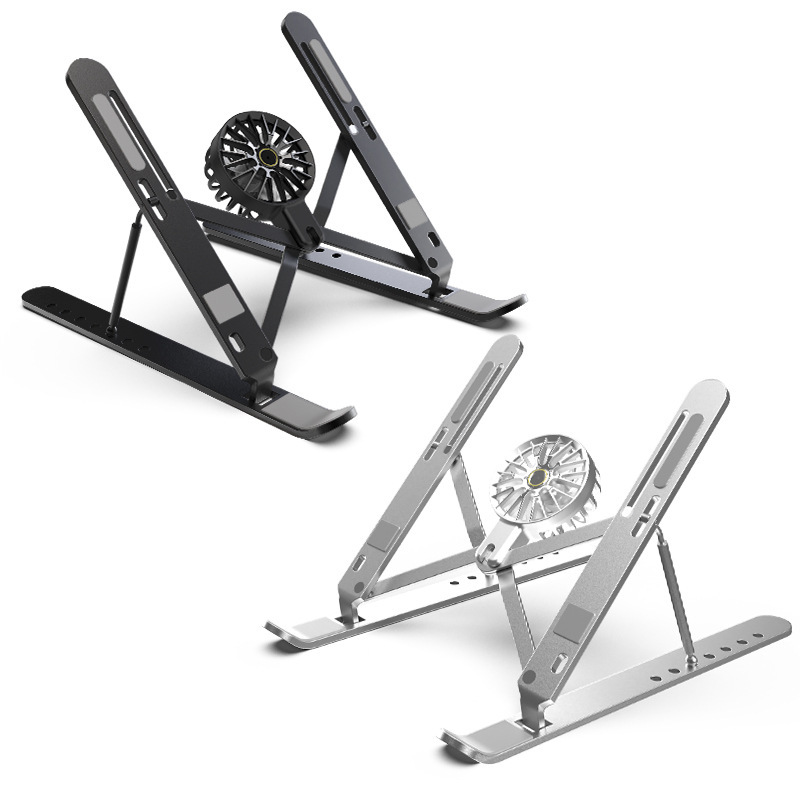 Notebook computer cooling bracket aluminum alloy with fan detachable portable storage lifting notebook bracket