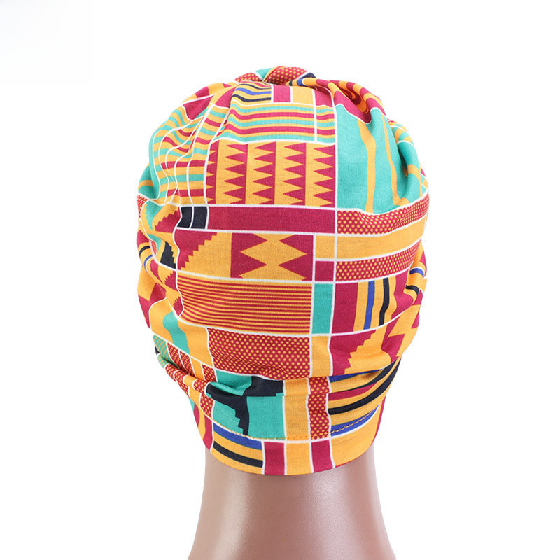 European and American Popular Bohemian Vortex Flower Turban Hat Ethnic Style Knotted Hat Retro Fashion Hat