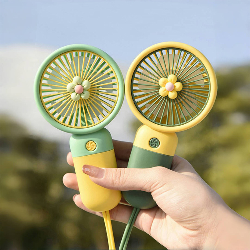 2025 New Handheld Small Fan Student Gift Cartoon Cute Portable Desktop Mini USB Charging Fan