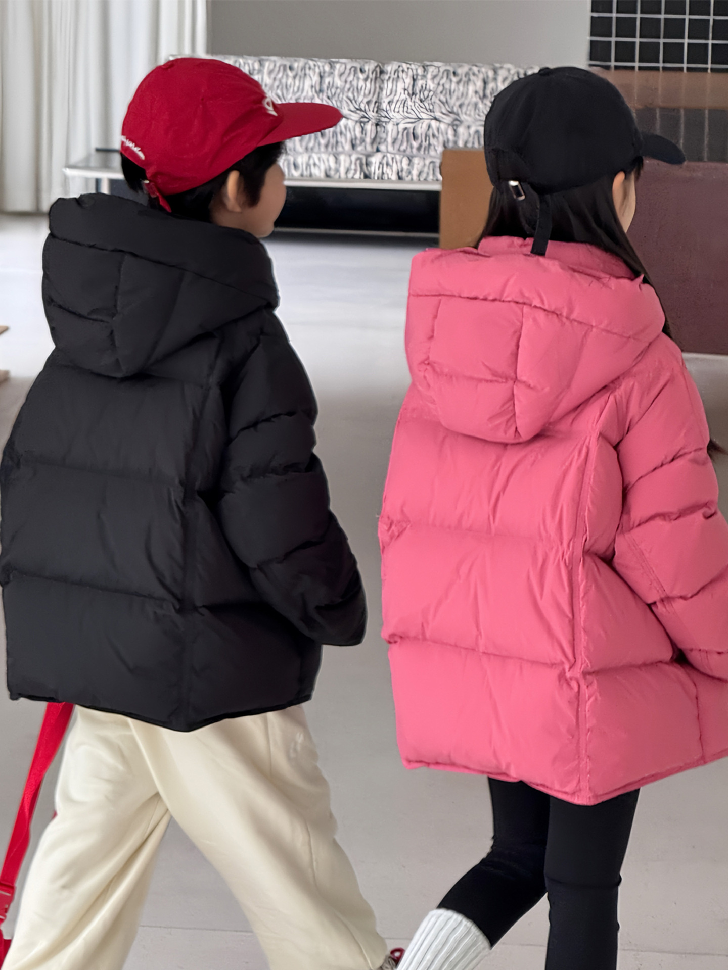 Children's down Jacket 2025 Autumn and Winter Korean Style New Style Boys and Girls Thickeneded Hooded White Duck down Jacket