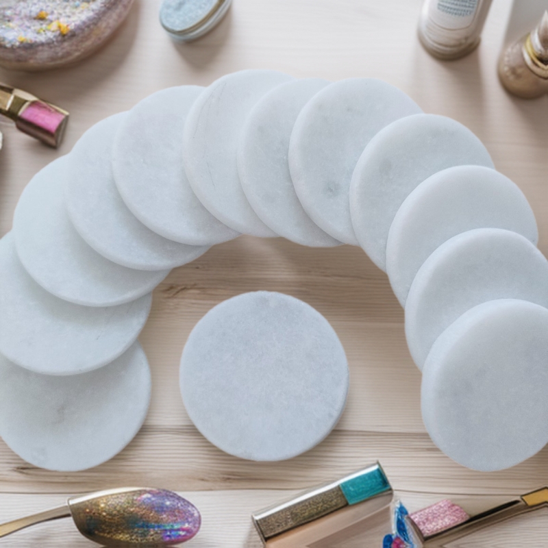 Белые каменные чипсы для рисования, можно гравировать, для детского творчества, диаметр 5 см