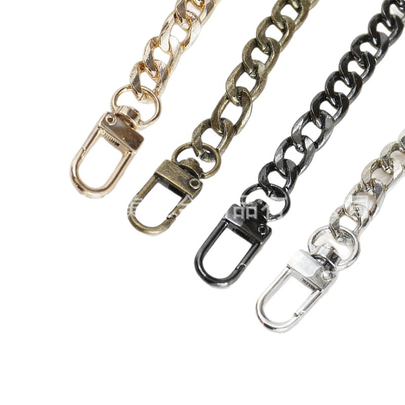 Trendy Bag Chain 8mm Iron Nk Chain with Door Buckle at Both Ends Multi-Color Chain Luggage Hardware Bag Shoulder Chain Wholesale
