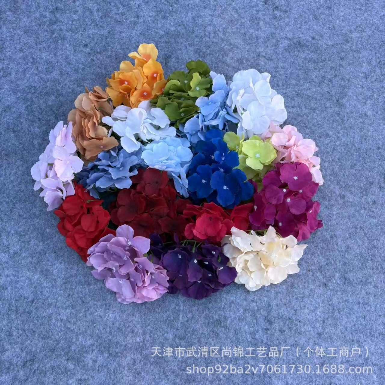 Cross-Border Single-Head 27-Piece Hydrangea Artificial Flower Wedding Decoration Wholesale Fake Flower Accessories Assembly Dried Flowers