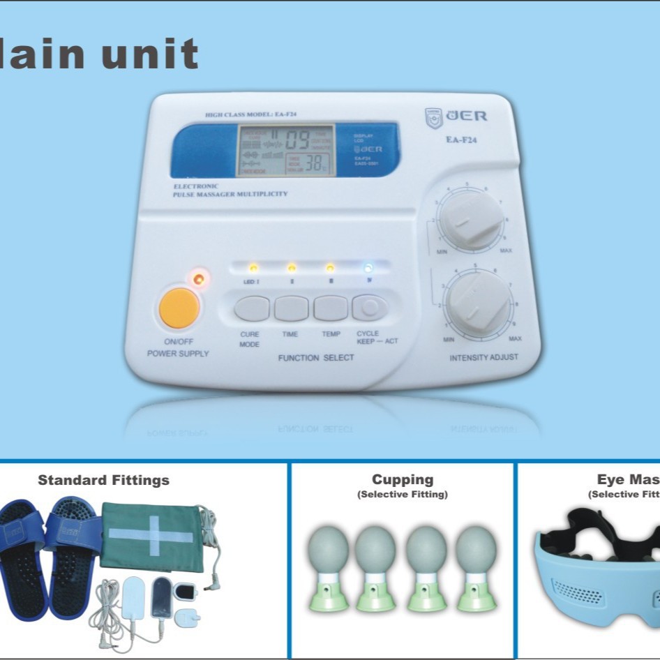 Muscle Electrotherapy Massager Ea-F24 Digital Comprehensive Therapy Device Multifunctional Massager Physiotherapy Portable Heat Therapy