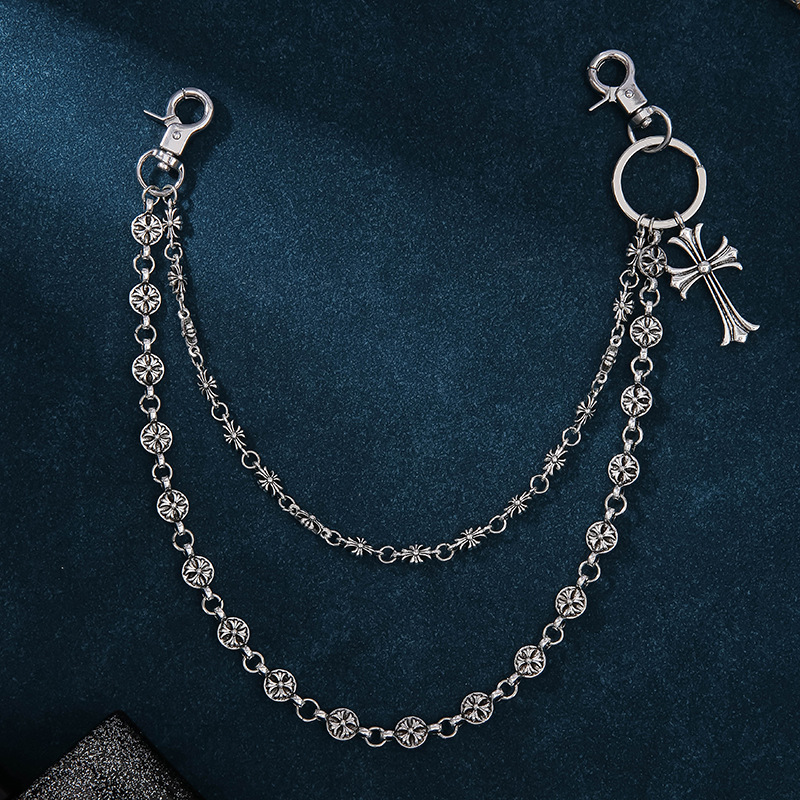 Цепочка для штанов Crodo Element, подвесная цепочка с круглой бусиной, перекрестная цепочка на талии