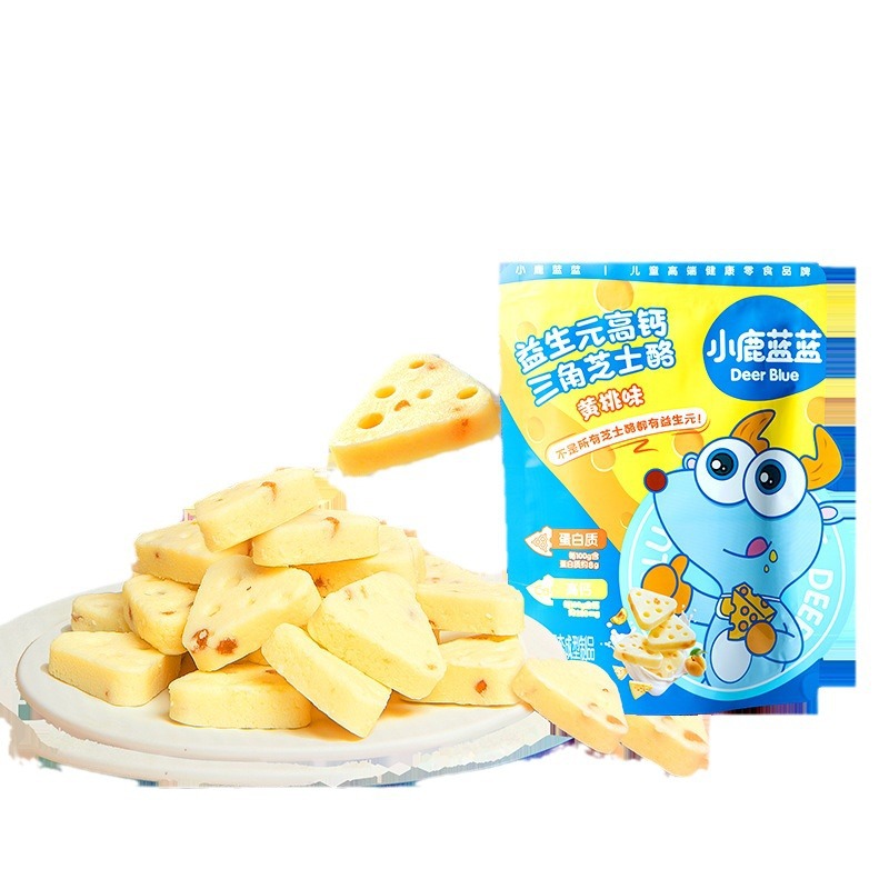 Fawn Blue Blue-Prebiotic High Calcium Triangle Cheese Milk Chips Milk Shells Without Sucrose Children's Snack Brand