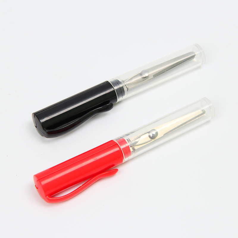 Factory pen type portable with scissors pen type scissors folding portable pen type small scissors office scissors pen scissors