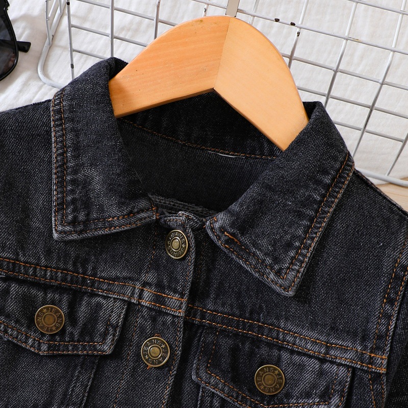 2025 New Denim Jacket for Baby Girls, Autumn Korean Style Jacket with Tassel Hem, Versatile Trendy Top