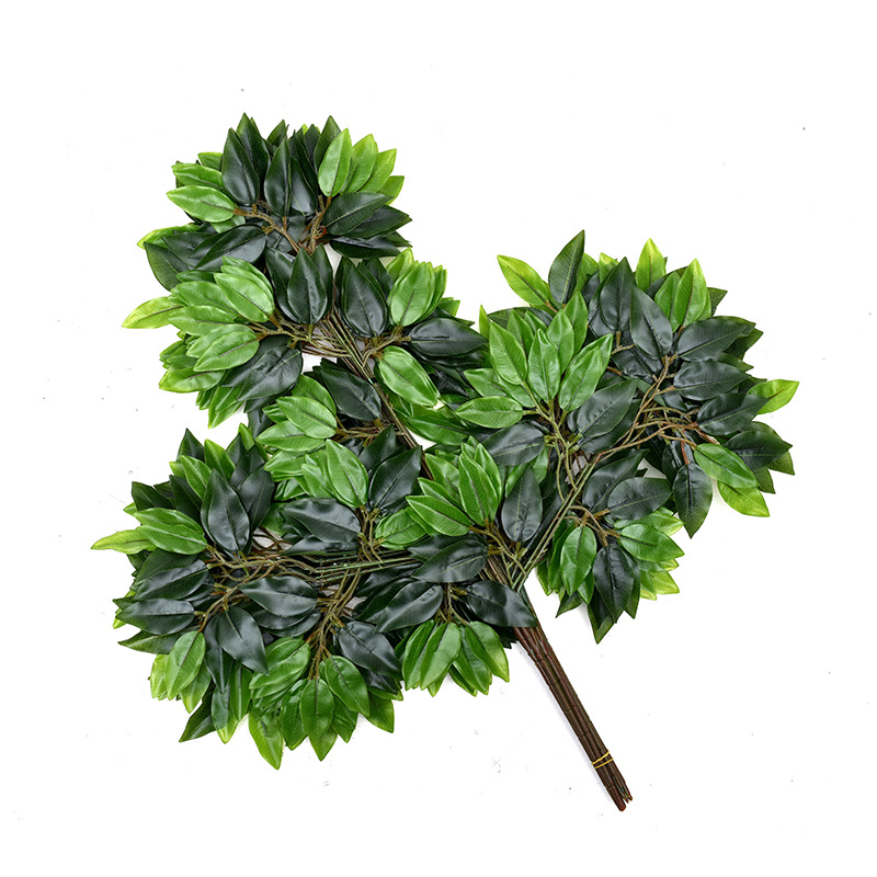 Simulation of banyan leaves red maple leaves ginkgo leaves fake branches leaves autumn engineering decoration green plants landscaping wholesale