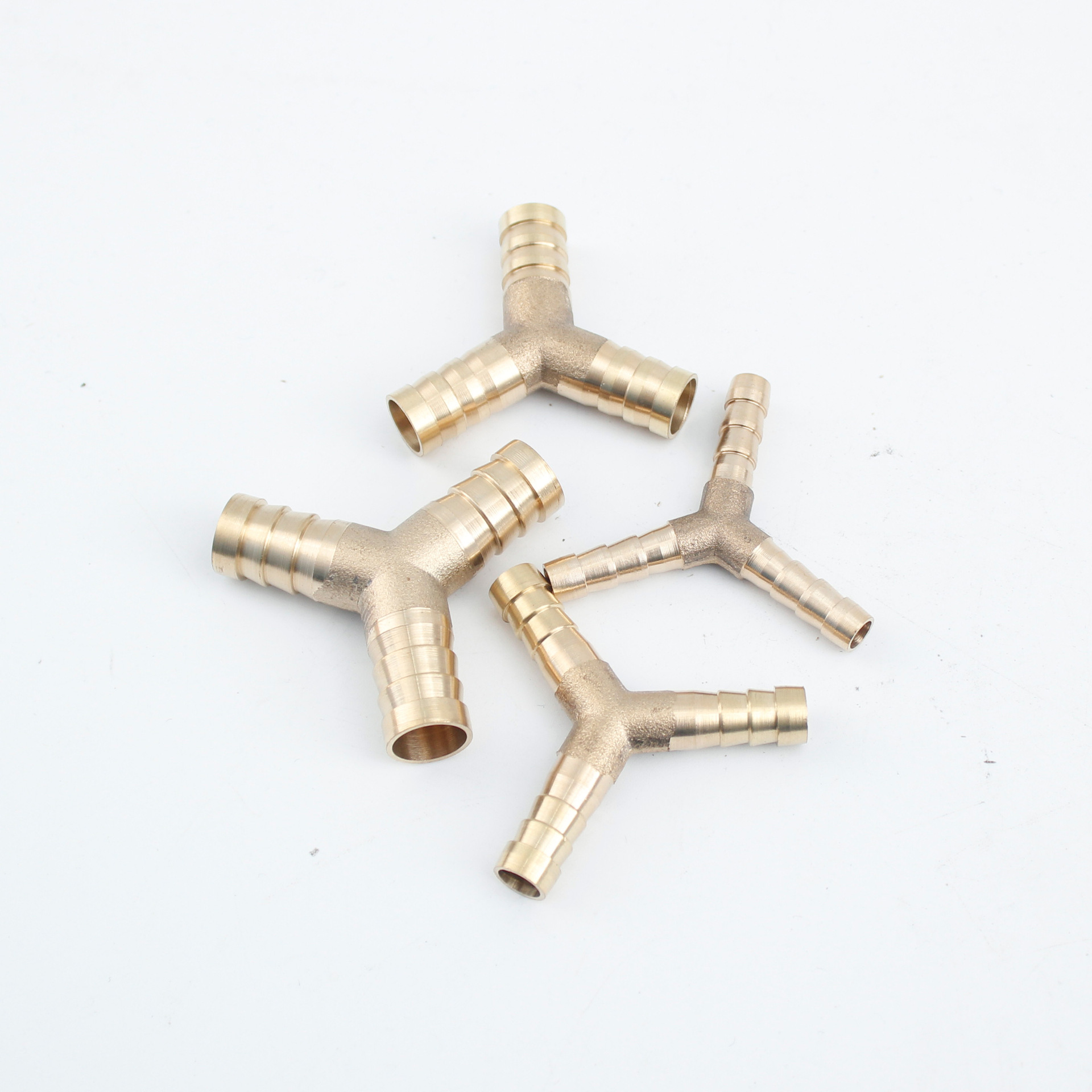 Brass Pagoda Three-Way Y-Type Three-Prong Pneumatic Connector 6mm Herringbone 8mm 10mm 12mm Green Corrosion-Resistant High-Pressure