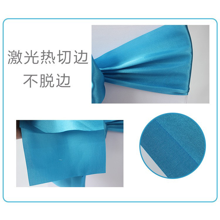 Cross-border eager chair back ribbon bow wedding banquet chair back decoration bow satin 14*260cm