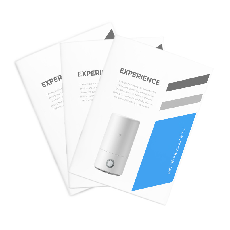 Three-fold printing product instruction manual customized to make picture album single page sample printing brochure brochure