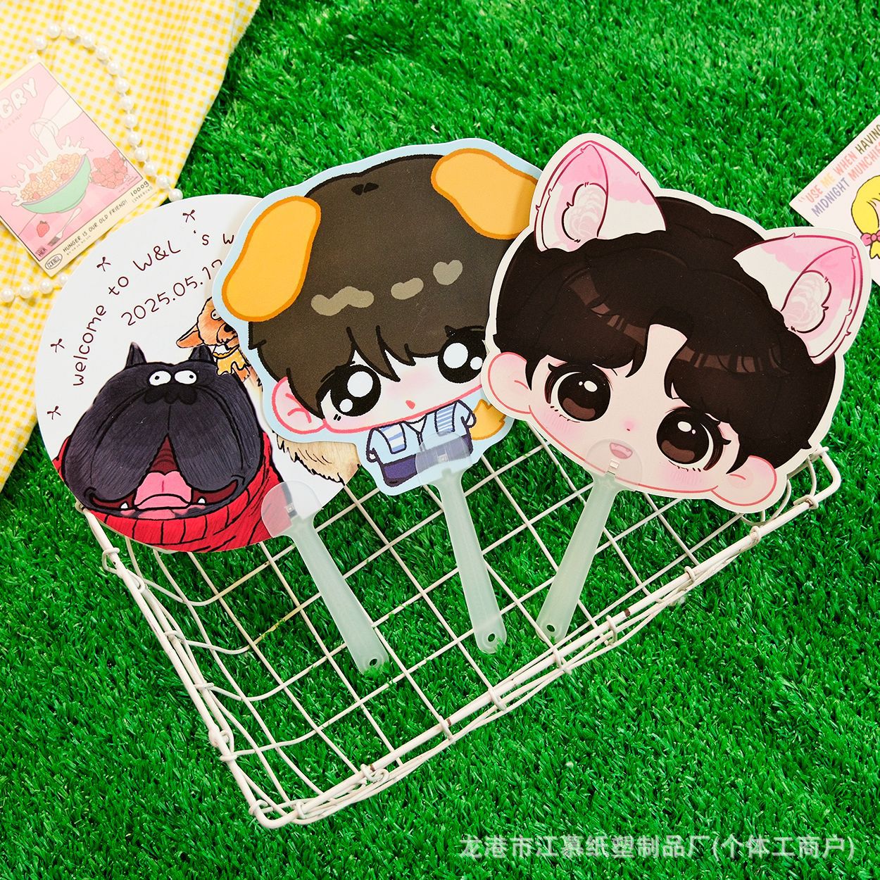 Star Concert I Support Fan Customized College Club Recruitment Promotional Fan Cartoon Pet Double-Sided Printing Transparent Fan
