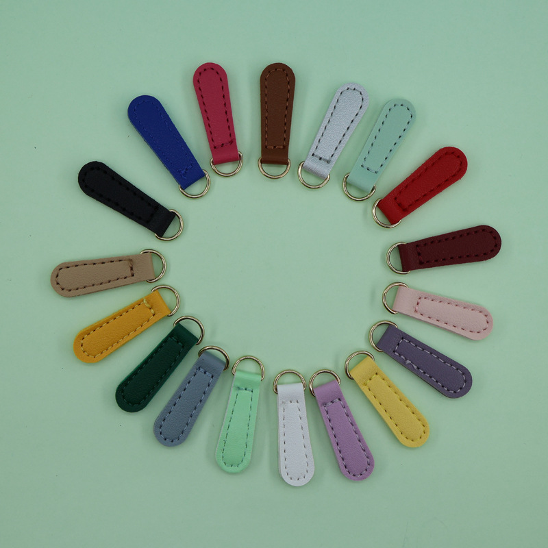 DIY Mobile Phone Case Accessories Pu Leather Brand Mobile Phone Clothing Accessories Accessories Pendant Zipper Head Hanging Buckle Clothing Accessories