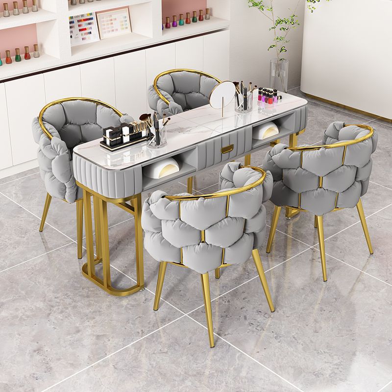 New Stylish Economical Single and Double Luxury Multifunctional Trendy Ins-Style Manicure Table Cream-Style Manicure Table and Chairs