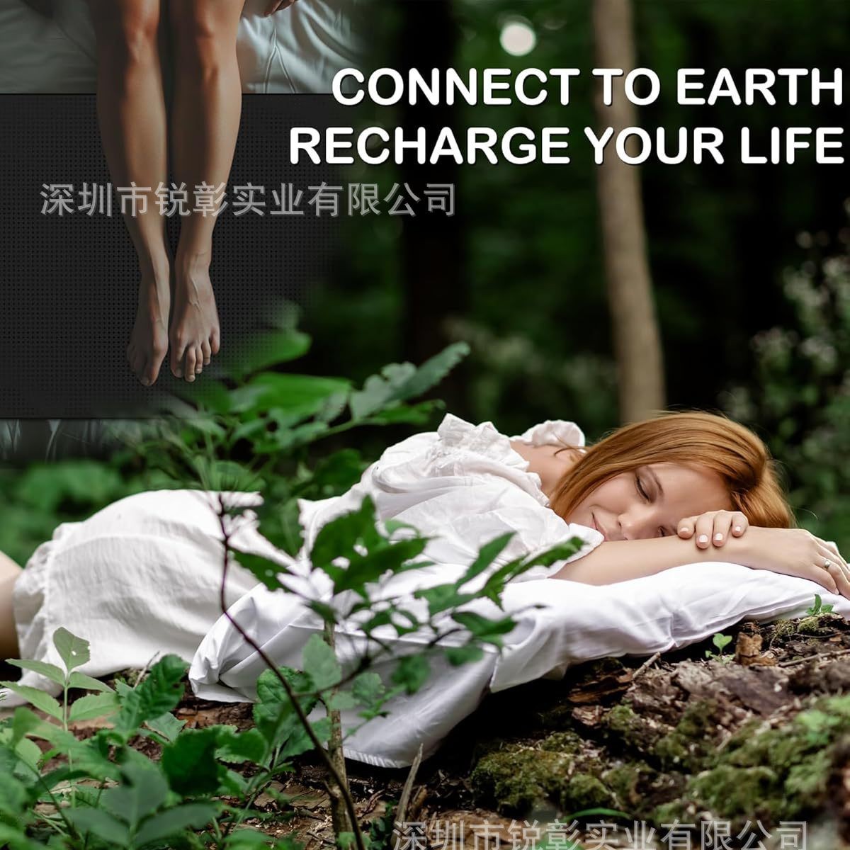 2025 Amazon Grouding Mat Grounding Mat PU Leather Grounding Bed Sheet Conductive Leather Grounding Mattress Sleeping Mat