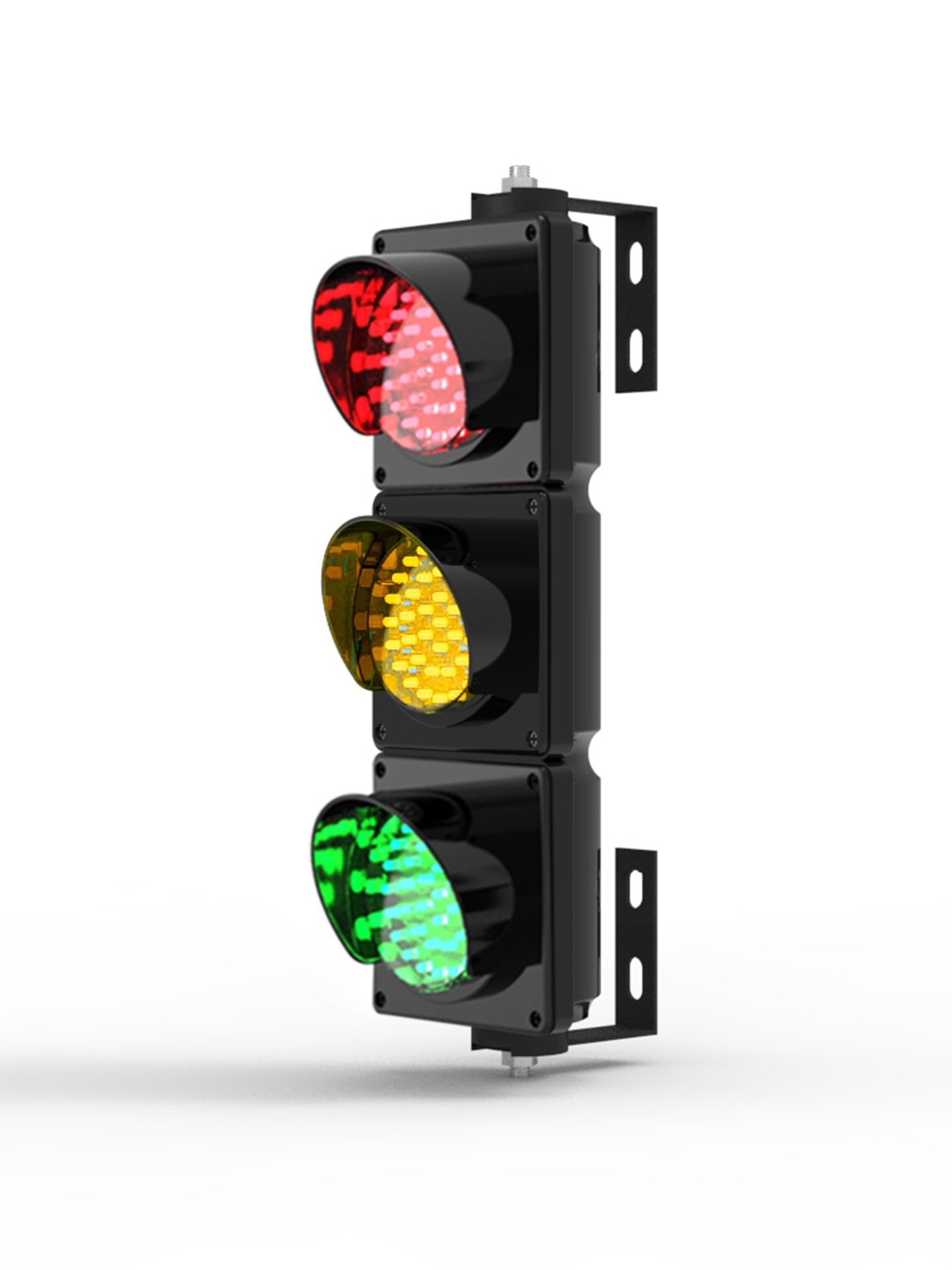 Button Control 100 Type Red Yellow Green 3 Lights Factory Workshop Storage Floor Scale Three-Color Signal Indicator Light