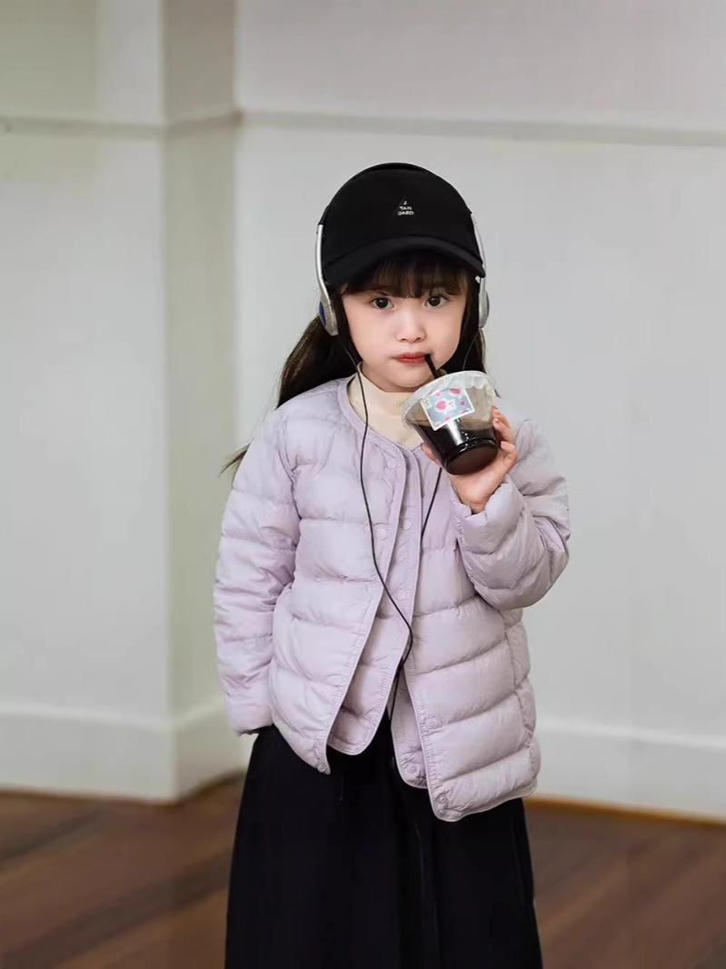 Judas clothing 2024 new children's solid color vest for boys and girls vest warm wear vest waistcoat waistcoat vest