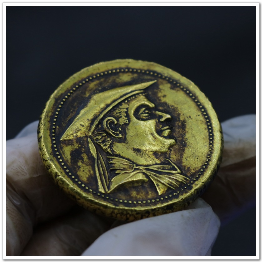 Antique Crafts, Ancient Roman Coins, Gilt Gold Coins, Collection Ornaments