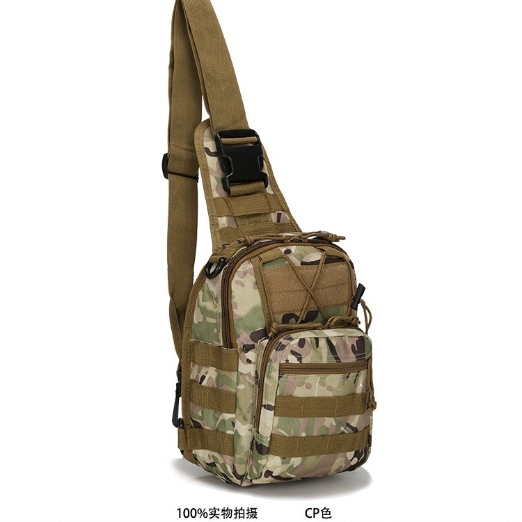 Factory in stock Canvas Riding Bag Camouflage Outdoor Sports Small Chest Hanging Bag Single Shoulder Crossbody Outdoor Tactical Chest Bag