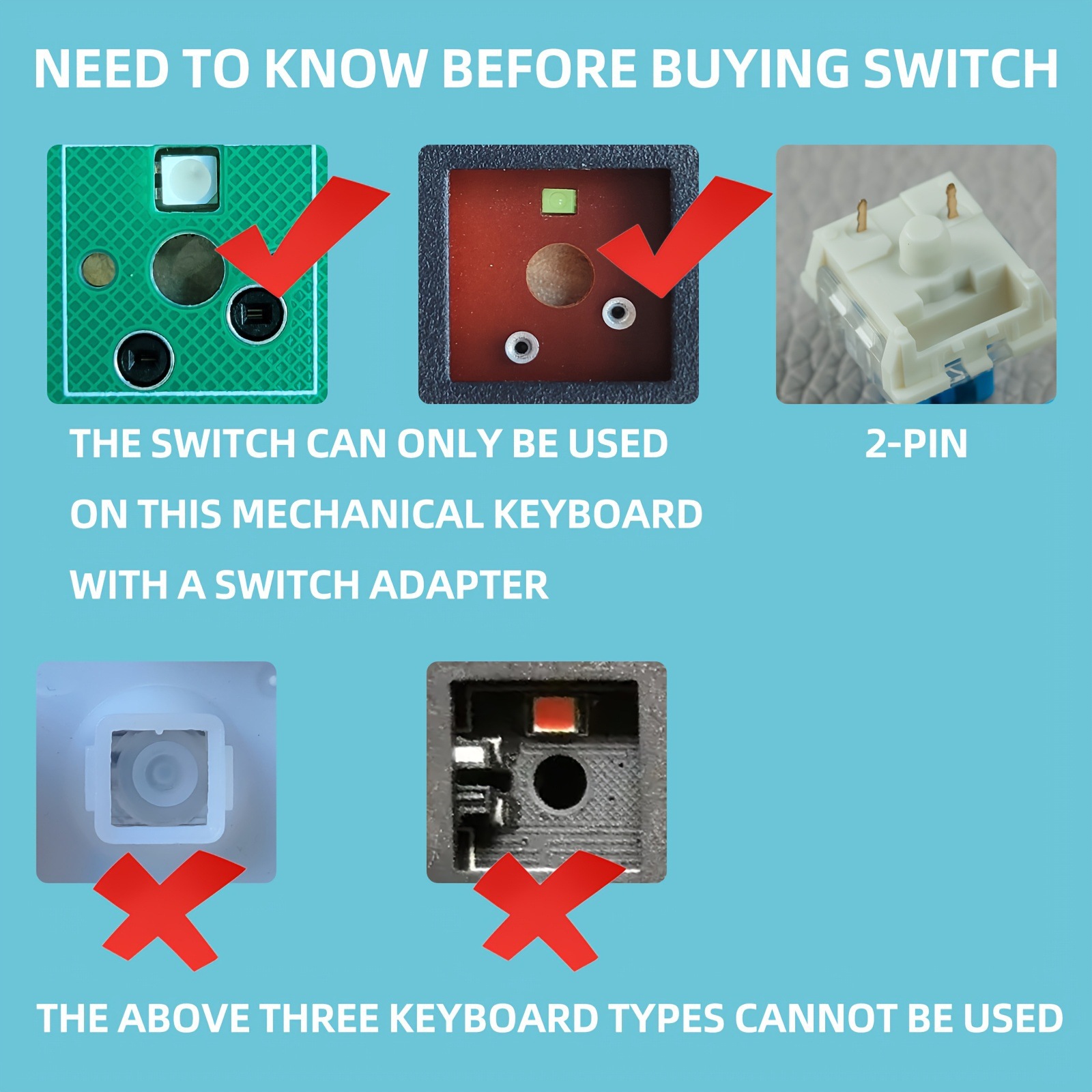 Itly Mechanical Keyboard Switches Linear Switches Black Switch Brown Switch Red Switch Green Switch Suitable for DIY Keyboard Switches