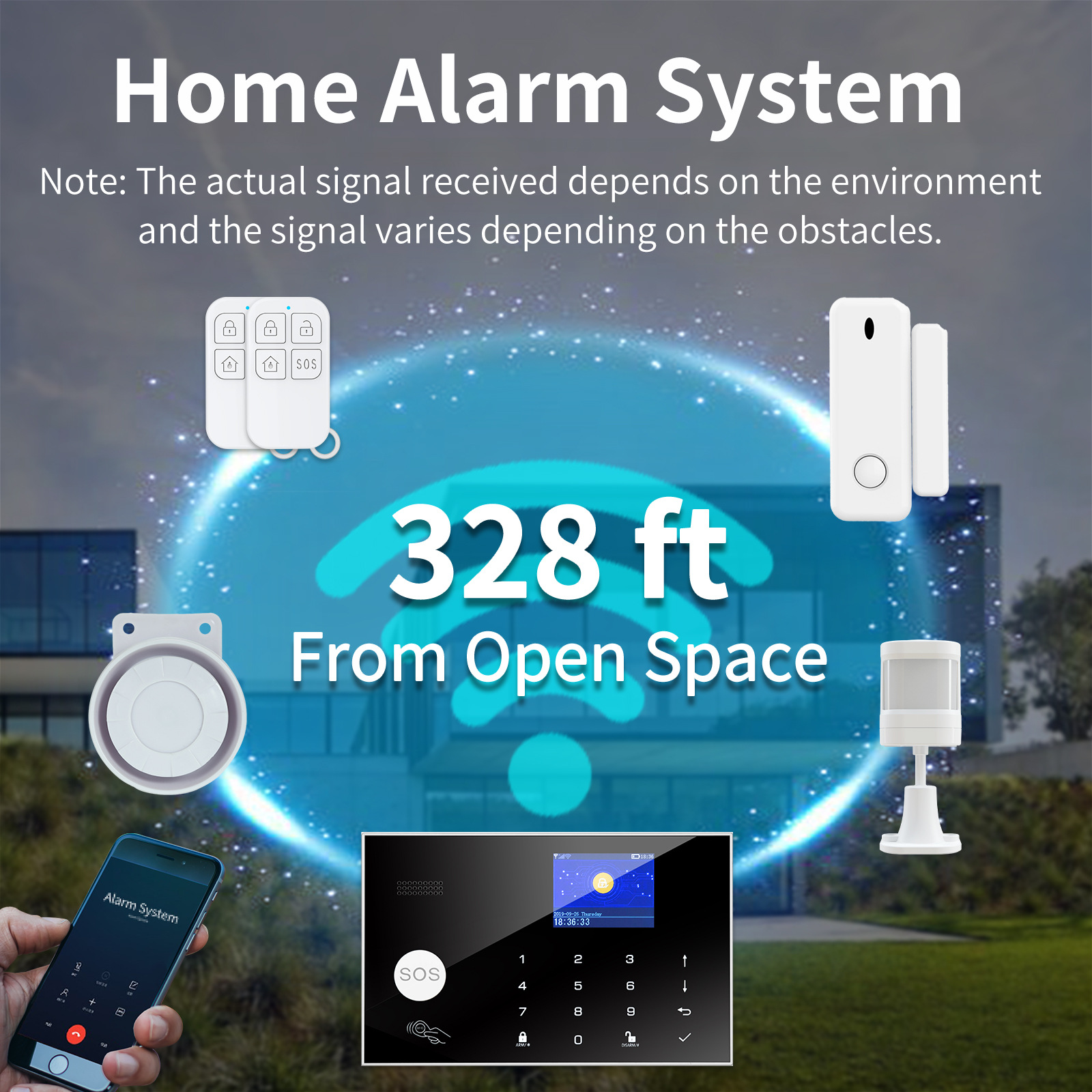 Wifi Smart Tuya Anti-Theft Alarm System Gsm Home Security Wireless Infrared Sensor App Remote Control
