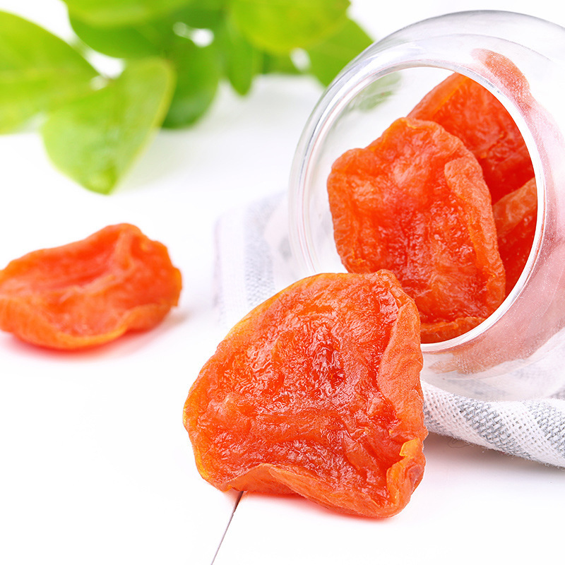 Baicao Flavor Dried Red Apricots 100G/50G Box Size 70/40 Package Preserved Fruits Casual Dried Fruit Snacks Wholesale