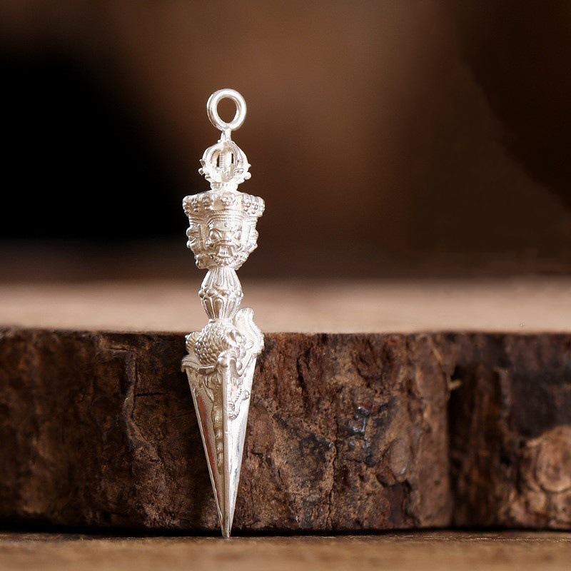 Nepal pure copper diamond prong diamond pestle magic pestle pendant head Xizang hanging necklace peace fortune accessories