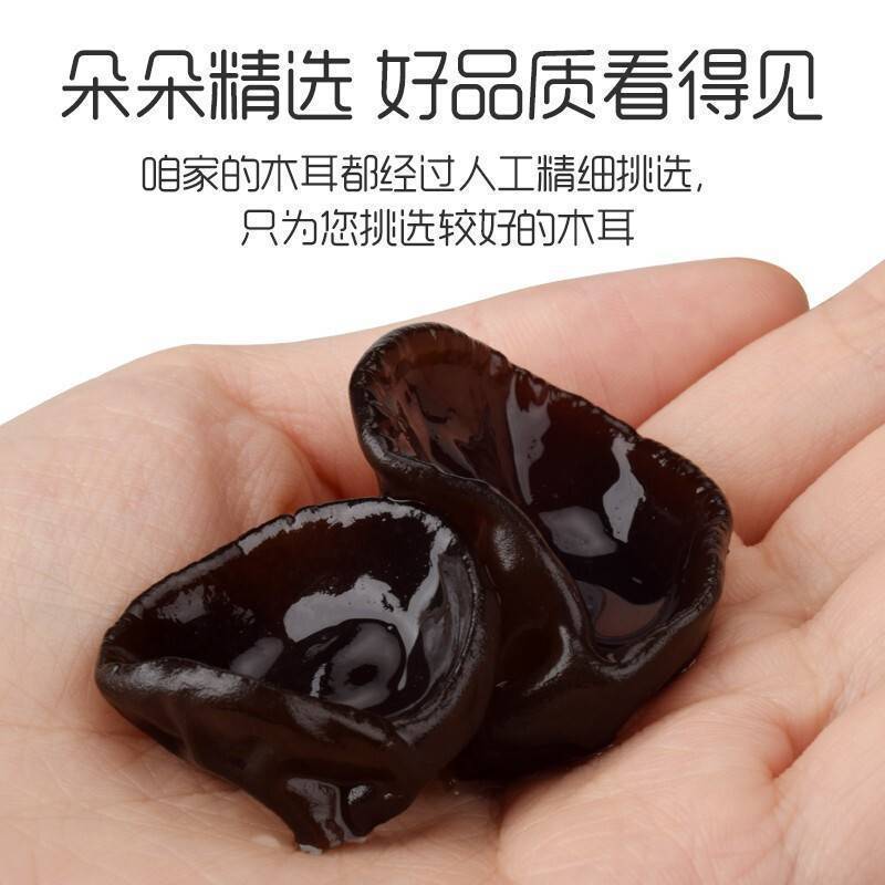 Northeast Black Fungus Dried Goods Grade 500g Autumn Fungus Small Cloud Fungus Wild Commercial Grade Crispy Hair First-Grade Small Bowl Fungus