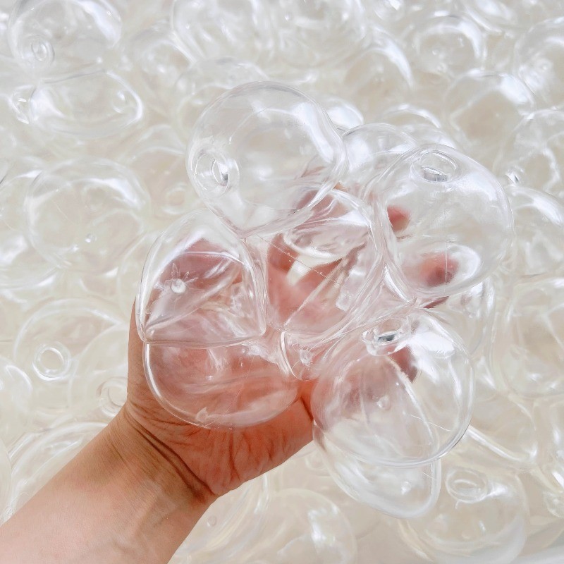 TPR glue 4CM transparent and white empty ball skin vent decompression toys special glue pinch music DIY pinch