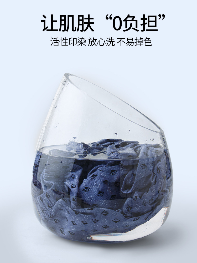 Middle-aged and old cotton underwear men's plus size shorts high waist dad printed boxer underpants wholesale summer wholesale