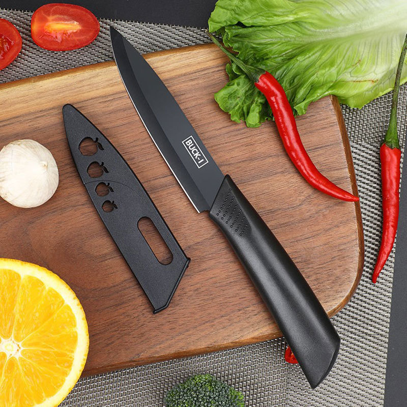 Stainless Steel Kitchen Knife Black Blade Gift Knife Set Household Slicing Knife Kitchen Fruit Knife Multi-Functional Chef's Knife