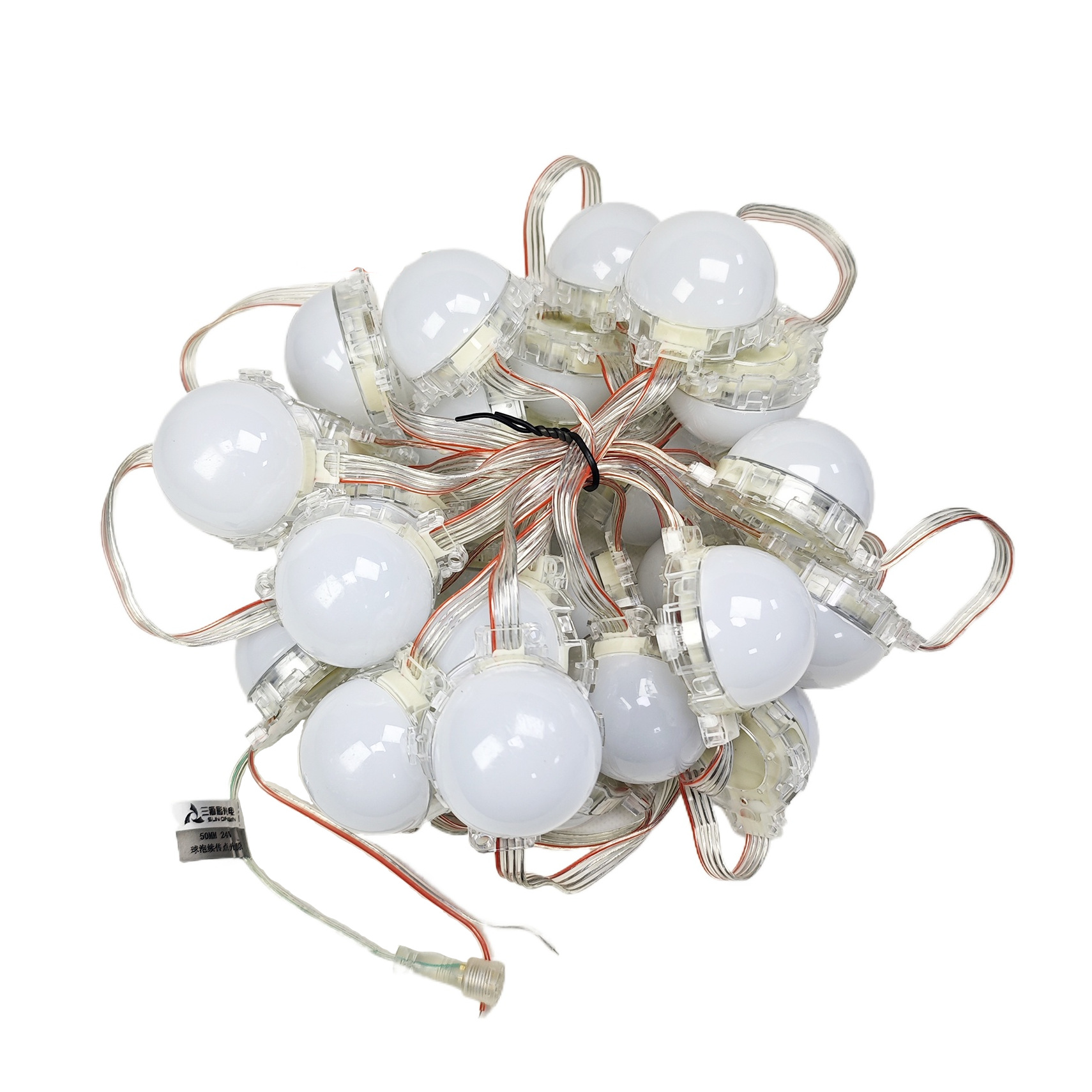 Original 50mm 24V Full Color Point Light Source Pixel Point Internal Control Marquee Gs8206 Break Point Renewal Led Light String