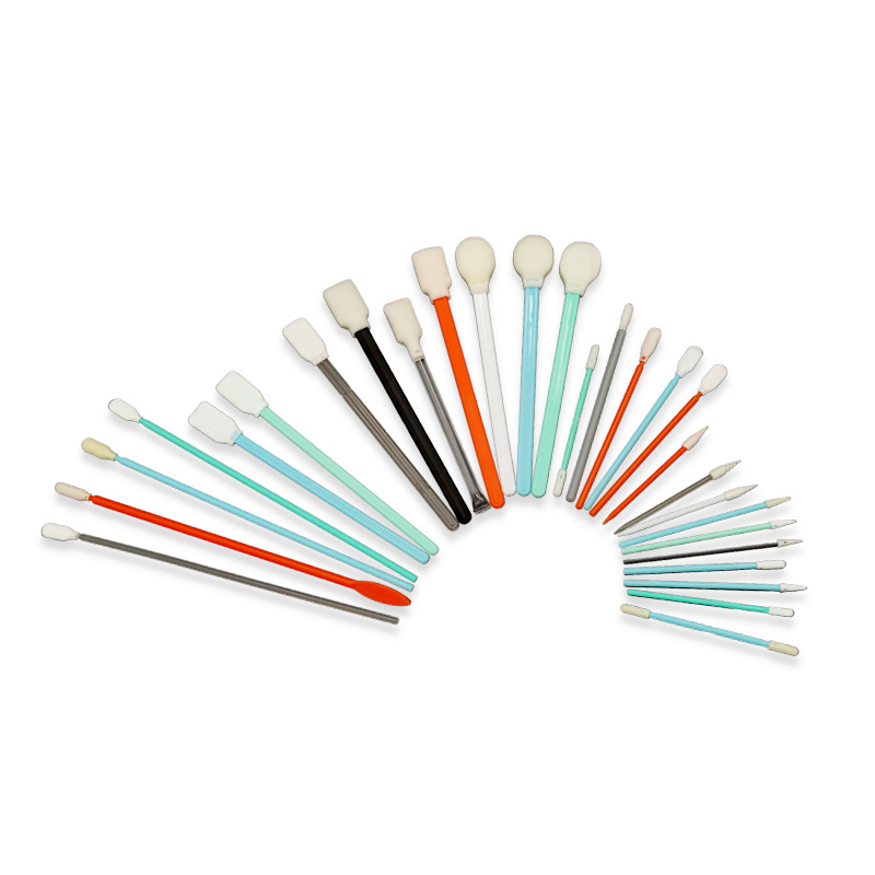 Sponge head dust-free cotton swab purification sponge head pointed head flat head PP rod lint-free industrial cotton swab cleaning wiping stick