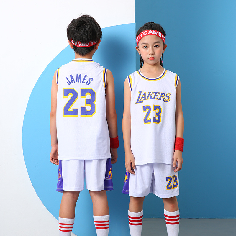 Children's Basketball Clothes Set Boys Kobe Jersey Short-sleeved Women's Summer Kindergarten Competition Training Sportswear