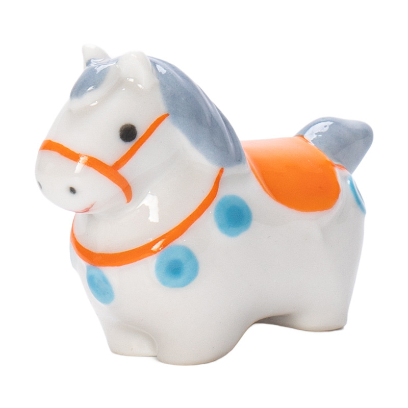 Chinese Zodiac Pony Year of the Horse Tang Dynasty Horse Creative Gift Ceramic Chopstick Holder Animal Ceramic Rotating Workstation Ornament