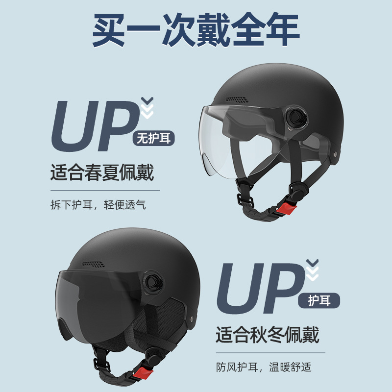 New National Standard 3C Certified Electric Vehicle Helmet Men's Battery Motorcycle Summer Cycling Ventilation Cap Universal for Daily Use in All Seasons
