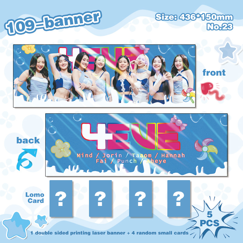 Katseye 4Eve Handheld Banner for Love Str Female Star Merchandise Wholesale