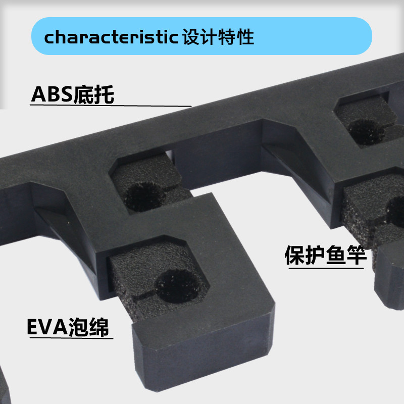 10-отверстий S-образный стенд для удочек настенный держатель для удочек хранение рыболовного снаряжения