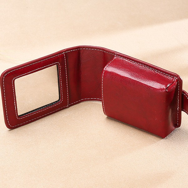 Cosmetic Bag for Women, Small Carry-On Cosmetic Case, Lipstick Bag with Mirror, Internet Celebrity Cosmetics Bag, Mini Women's Bag