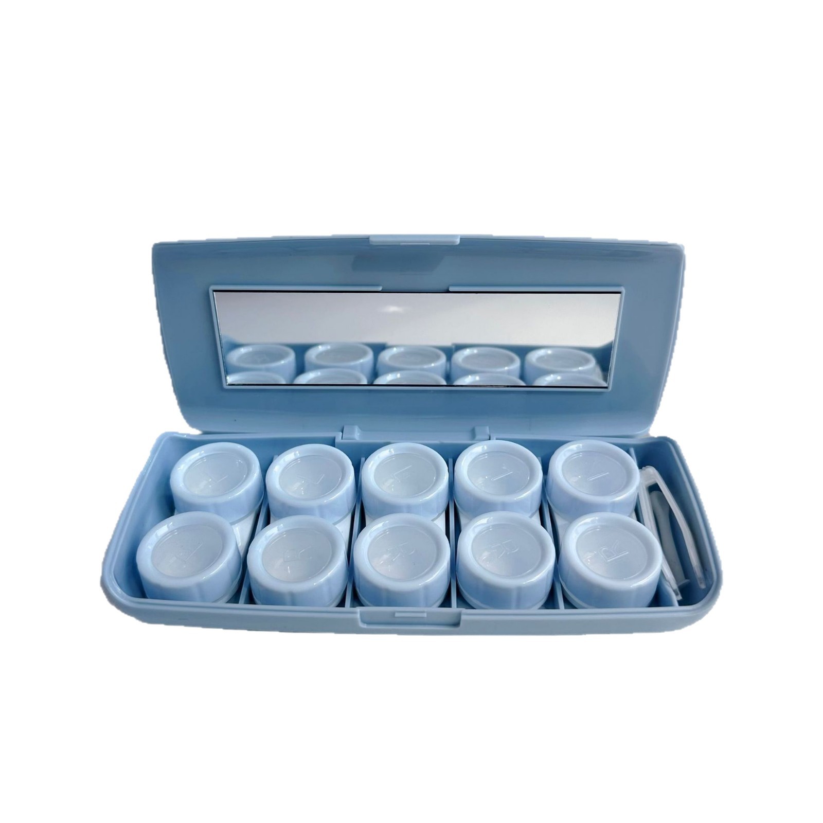 Multiple Pairs of Large-Capacity Portable Contact Lens Case Companion Care Box Storage Box Cute Simple Macaron