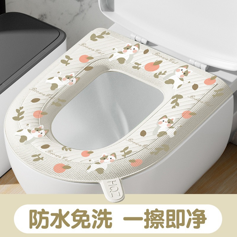Водонепроницаемая подушка для унитаза из EVA, универсальная на все сезоны, самоклеящаяся, washable