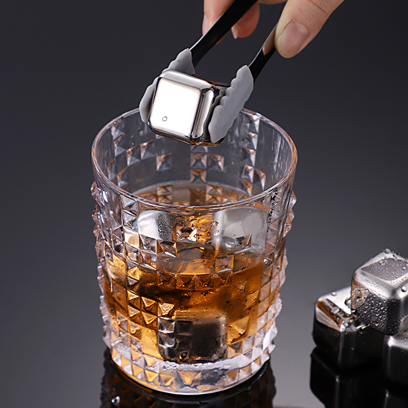 316 Creative Stainless Steel Ice Food Grade Frozen Ice Grain Whisky Ice Wine Stone Beer Metal Ice Set