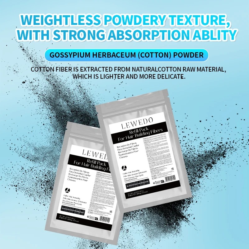 Hair Fiber Powder 100g Instant Hair Growth Fiber Supplement Bag Hair Loss Treatment Keratin Hair Building Fiber