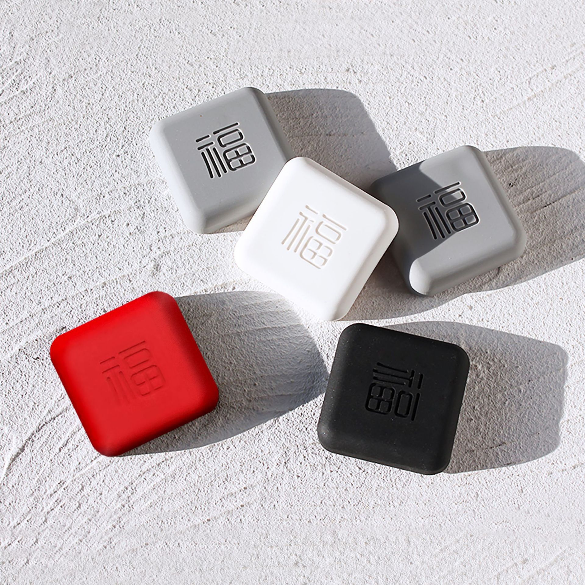 Door collision anti-collision stickers thickened door handle refrigerator door lock door rear wall anti-collision cushion door touch