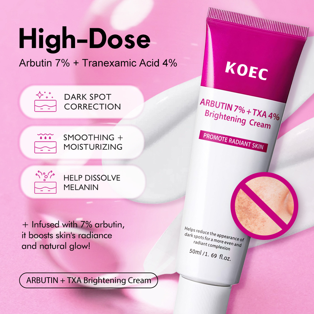 Koec Cross-Border Arbutin Txa Moisturizing Cream Tk Popular Arbutin 7%+Txa 4% Cream